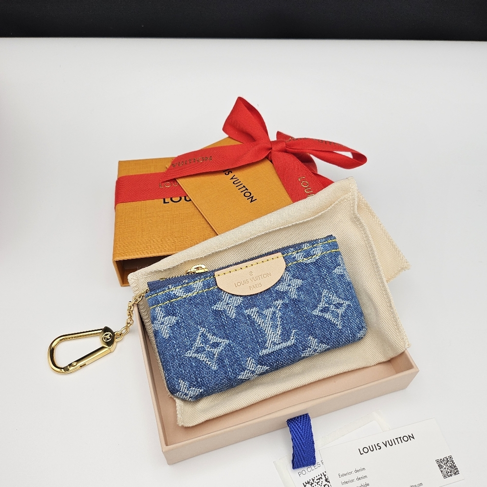 Brand new 2024 authentic Louis Vuitton denim remix key pouch - Picture 12 of 13